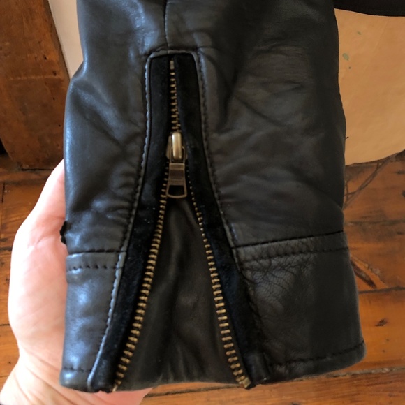 AX Armani Soft Leather Moto Cafe Jacket sz Small - Picture 10 of 13